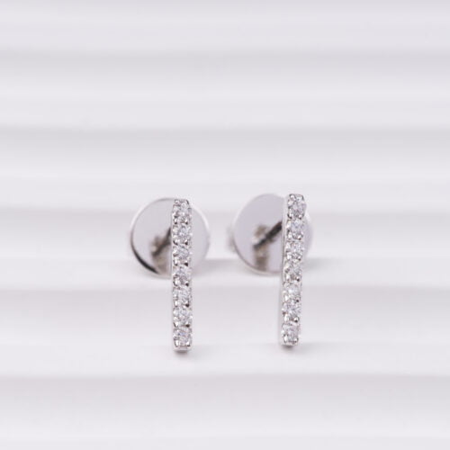 Mini ii Straight Wire Earrings - Diamond Earrings