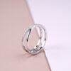 Crossed Wires ring - Diamond Ring