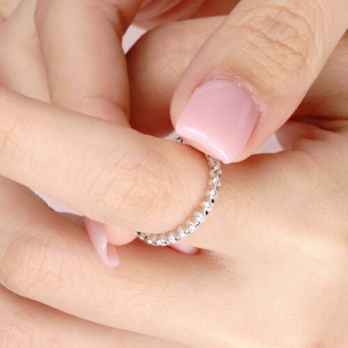 Dotted Wire Ring - Diamond Ring